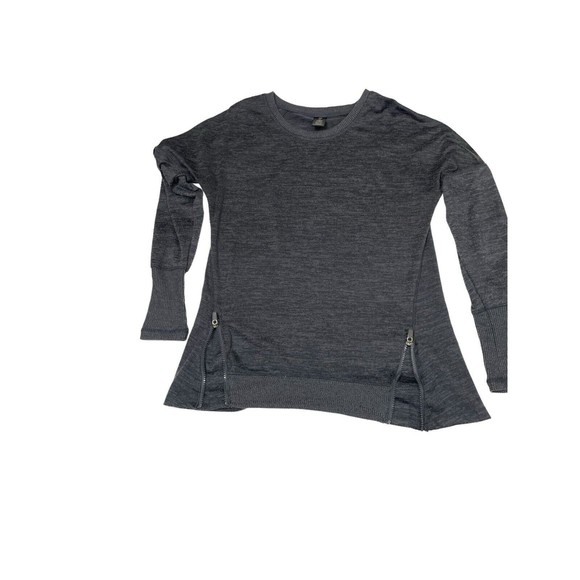 Active Life Charcoal Gray Long Sleeve Sweater Women’s Medium With‎ Zippers - Picture 3 of 8